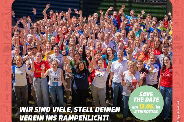 Personen im Vereinstrikot als Motiv zum Trikottag 2026.